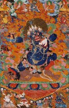  Buddhism Oil Painting - Yamantaka Destroyer of the God of Death Tibetan Buddhism